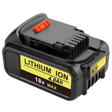 Load image into Gallery viewer, HOMEDAS 18V Max 4.0Ah DCB200 Lithium Ion Battery Replacement for Dewalt 18v Battery DCB184 DCB200 DCB182 DCB181 DCB180 DCB205 DCB200-2 DCB201 for Dewalt 18V Power Tool Battery