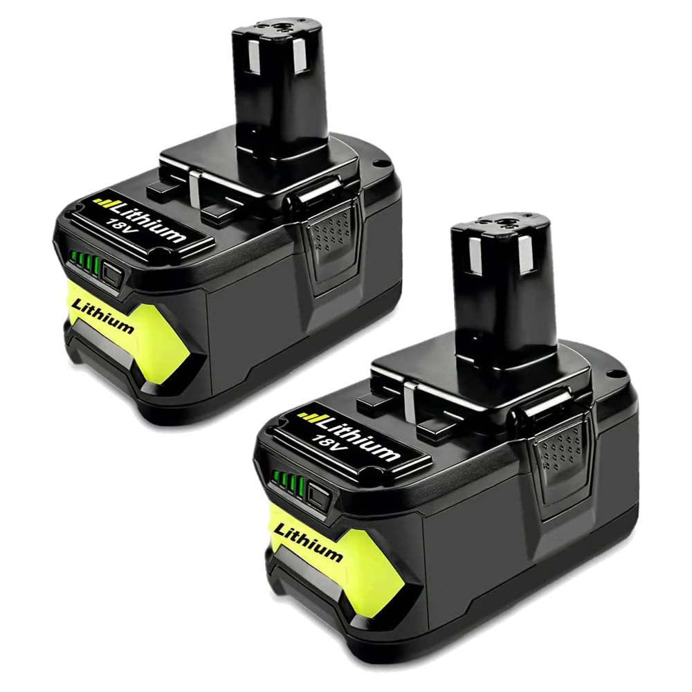 HOMEDAS 2 Pack P108 18V 5.0Ah Li-ion Replacement for Ryobi 18V Battery 5Ah Battery Replacement for Ryobi Battery RB18l40 RB18L25 RB18L15 RB18L13 P108 P107 P102 P103 P104 P105 P106