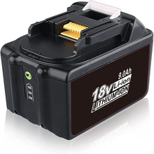 Load image into Gallery viewer, HOMEDAS 18V 9000mAh BL1890B Li-ion Replacement Battery with LED Indicator Compatible with Makita 18V Batteries BL1860 BL1860B BL1850 BL1850B BL1840 BL1830 BL1815 BL1845 LXT-400 Cordless Power Tools