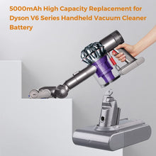 Load image into Gallery viewer, HOMEDAS 5000mAh Li-ion Battery Replacement for Dyson 21.6 V Battery Compatible with Dyson V6 SV03 SV04 SV05 SV06 SV07 SV09 DC59 DC58 DC61 DC62 Animal DC72 DC74 595 650 770 880 Vacuum Cleaner