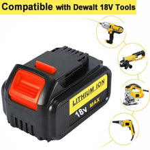 Load image into Gallery viewer, HOMEDAS 18V Max 4.0Ah DCB200 Lithium Ion Battery Replacement for Dewalt 18v Battery DCB184 DCB200 DCB182 DCB181 DCB180 DCB205 DCB200-2 DCB201 for Dewalt 18V Power Tool Battery