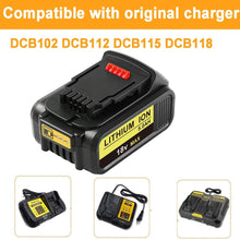 Load image into Gallery viewer, HOMEDAS [4 Pack] 18V / 20V MAX 5.0Ah DCB200 Lithium-ion Replacement Battery for Dewalt 18V Battery DCB184 DCB182 DCB180 DCB181 DCB182 DCB201 Replacement for Dewalt 18V Cordless Tools