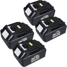 Load image into Gallery viewer, HOMEDAS【4 Pack】18V 4.0Ah Li-ion replacement battery for Makita BL1860 BL1850 BL1840 BL1830 BL1820 BL1815 Replacement for Makita 18v batteries