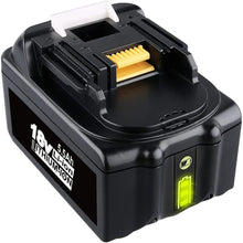 Load image into Gallery viewer, HOMEDAS 18V 5.5Ah Li-ion Battery Replacement for Makita 18V Battery BL1860B BL1860 BL1850B BL1850 BL1840B BL1830 BL1840 LXT-400 18V Battery with LED Indicator
