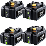HOMEDAS 4 Pack BL1860B 18V 6Ah Battery Replacement for Makita 18V Battery BL1850B BL1860B 1840B BL1830B 194204-5 196399-0 196673-6 LXT-400 for Makita Batteries 18v with LED Indicator