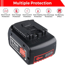 Load image into Gallery viewer, HOMEDAS 18V 5.0Ah Lithium-ion Battery Replacement for Bosch 18V Battery BAT609 BAT610G BAT618G BAT619 BAT621 BAT620 for Bosch Battery Cordless Power Tool Battery with LED Indicator