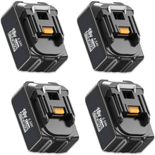 Load image into Gallery viewer, 【4Packs】HOMEDAS BL1860 5.5Ah Lithium-ion Replacement Batteries Compatible with Makita 18V Battery Replace for BL1860B BL1850B BL1850 BL1840 196399-0 194204-5 LXT-400 Cordless Power Tool