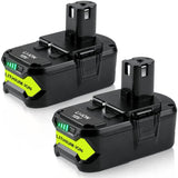 HOMEDAS 4.0Ah P104 Battery 18-Volt Lithium Replacement Battery for Ryobi 18V Battery RB18L40 RB18L50 P108 P102 P103 P105 P107 P109 P122 for Ryobi Cordless Power Tool Battery 2 Packs