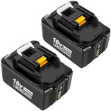 2 Pack BL1850B 18V 5.0Ah Replacement for Makita 18V Lithium-Ion Battery BL1850B BL1860B 1840B 1820 1845 1815 194204-5 1860 1830B 196399-0 196673-6 LXT-400 with LED Indicator