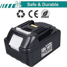 Load image into Gallery viewer, HOMEDAS BL1840 4.0Ah Replacement Battery for Makita 18V Li-Ion Battery Compatible with BL1850 BL1840 BL1830 BL1820 BL1815 194205-3 LXT400 for Makita 18V Battery