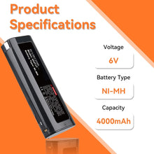 Load image into Gallery viewer, HOMEDAS 6V 4.0Ah Ni-Mh Replacement Battery for Paslode Replacement for Paslode 6V battery Compatible with Paslode IM350 Battery IM250 404717 900420 900600 IM250A IM200 for Paslode Battery