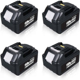 HOMEDAS【4 Pack】BL1850 18V 5.0Ah lithium-ion replacement battery for Makita BL1860, BL1850B, BL1850, BL1840, BL1845, 194205-3,194309-1,194204-5,196399-0,196673-6, LXT-400 for Makita 18v batteries