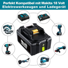 Load image into Gallery viewer, HOMEDAS 18V 5.5Ah Li-ion Battery Replacement for Makita 18V Battery BL1860B BL1860 BL1850B BL1850 BL1840B BL1830 BL1840 LXT-400 18V Battery with LED Indicator