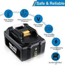 Load image into Gallery viewer, HOMEDAS 2X BL1850B 5.5Ah Li-ion Replacement Battery for Makita 18V Battery + 3.5A Li-Ion Charger DC18RD Replacement for Makita Battery BL1860B BL1850B BL1850 BL1840B BL1840 BL1830B BL1830 LXT-400