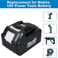 Load image into Gallery viewer, HOMEDAS 4.0Ah 18V Battery 4000mAh BL1850 Replacement Battery for Makita 18V Lithium-Ion Battery BL1850 BL1860B BL1840B BL1830B BL1815 LXT-400 18Volt Cordless Power Tools Batteries
